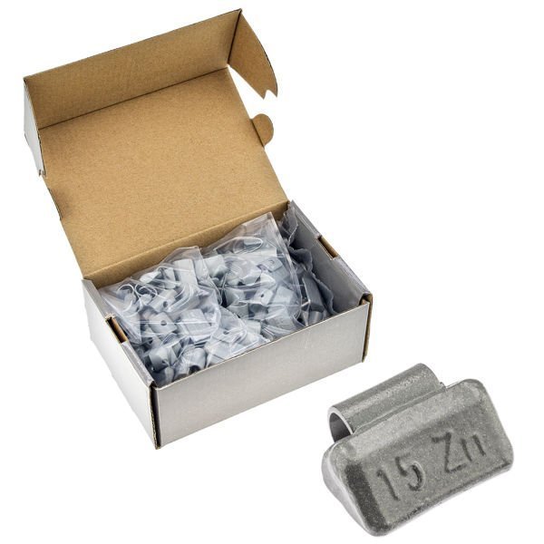 Pack 100 contrapesas clip llanta aluminio 15G